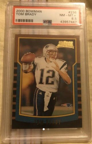 2000 Tom Brady Bowman Rookie 236 Psa 8.  5 Just In Time For The Holidays