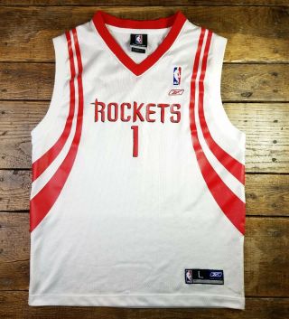 Euc Reebok Houston Rockets Tracy Mcgrady Boys Jersey 1 Size Youth Large (v1)