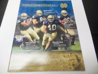 2007 Notre Dame Ncaa Football Yearbook Notre Dame Stadium Rare Spring Prospectus