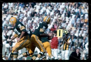 Bart Starr & Jim Taylor - Green Bay Packers 35mm Color Slide
