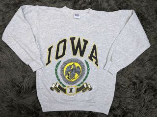 Vintage University Of Iowa Hawkeyes Ncaa Crewneck Sweatshirt M