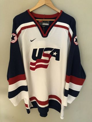 Nike Team Usa White Hockey Jersey Mens Size Xxl