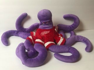 Detroit Red Wings Rally Al Purple Octopus Mascot Plush Stuffed Animal Hockey