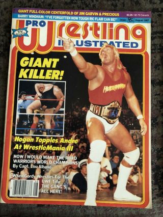 6 Pro Wrestling Illustrated Magazines From 1987 HULK RICK FLAIR 3