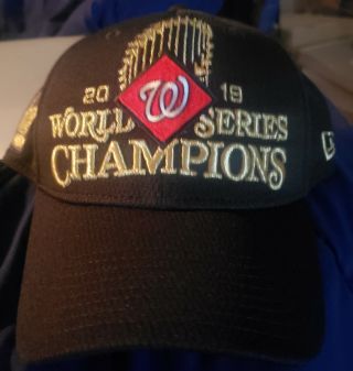 Washington Nationals 2019 World Series Champions Cap 39thirty Locker Room S/m