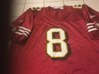 Vintage Steve Young San Francisco 49ers Reebok Jersey Authentic Red.  Size M.