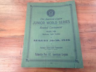 Rare 1946 American Legion Junior World Series Program Jim Frey Don Zimmer (h1)