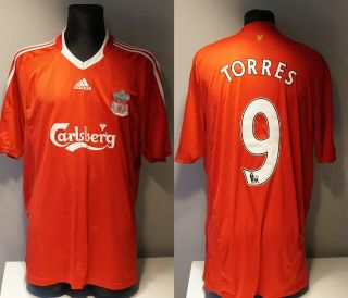 Liverpool 2008 2010 Home Torres Football Shirt Soccer Jersey Adidas 2xl Men