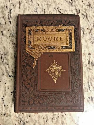 Circa 1890 Antique Poetry Book " The Poetical Of Thomas Moore "