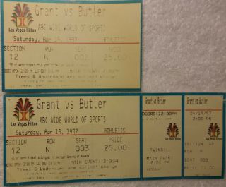 2 - Grant Vs Butler Boxing Fight Ticket Stub 1997 Las Vegas Hilton Abc World Sport
