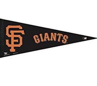 Sf Giants San Francisco Classic Black & Orange Pennant Mlb Baseball