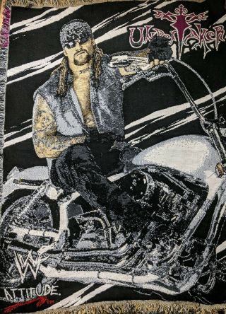 Wwe Attitude The Undertaker Throw Blanket Tapestry 55x45 Flaws