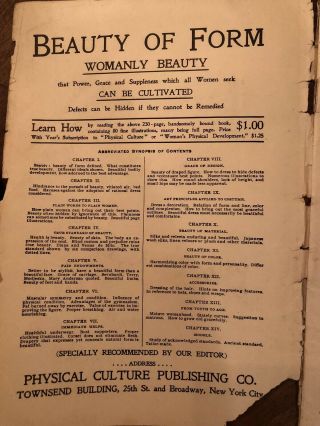 Womans Physical Development 1901 Orig Booklet Health Guru Early Charles Atlas ?? 2