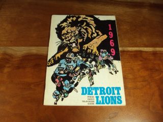 1969 Detroit Lions Media Press Guide Yearbook Alex Karras Dick Lebeau Landry
