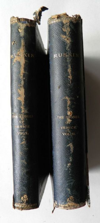 John Ruskin The Stones Of Venice 2 Volume Set 6th Edition 1894