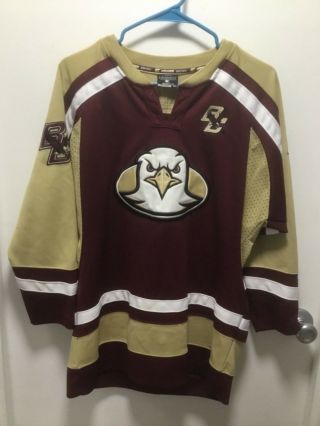 Boston College Eagles Hockey Jersey Shirt Sewn/stitched Youth 12 - 14 Colosseum