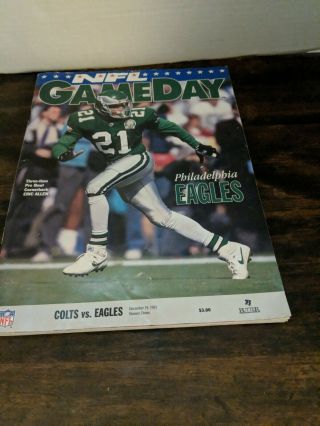 Dec 19,  1993 Indianapolis Colts Vs Philadelphia Eagles Gameday Nfl Program