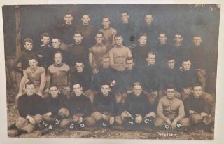 1909 Washington And Jefferson University Football Team Real Photo Postcard