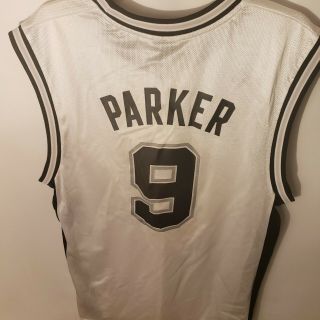 Tony Parker San Antonio Spurs Jersey Adidas White Mens Size Medium 2
