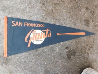 Vintage San Francisco Giants Soft Felt Baseball Pennant