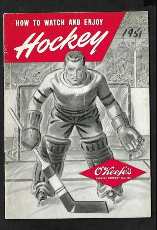 1951 How To Watch And Enjoy (nhl) Hockey By O 