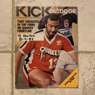1982 Nasl Soccer Program Seattle Sounders Vs York Cosmos Aug.  4th Kingdome