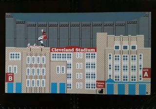 Cleveland Indians Municipal Stadium Chief Wahoo Wooden Cats Meow
