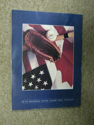 Official 1986 World Series Program Ny Mets Vs Red Sox (1141)