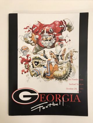 1995 Georgia Bulldogs Vs Florida Gators Football Program