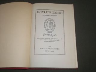 1937 HOYLE ' S GAMES AUTOGRAPH EDITION BY EDMOND HOYLE - CHESS - KD 4647 2