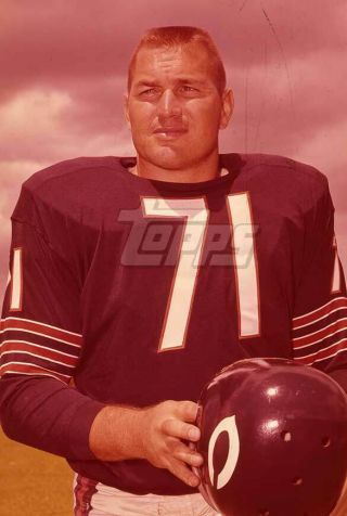 1961 Topps Football Color Negative.  Earl Leggett Bears