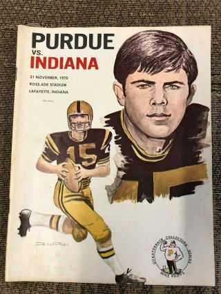Purdue Vs Indiana University Football Program,  Ross - Ade Stadium November 21 1970