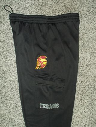USC Trojans NCAA Team Champs Sports Black Sweatpants With Cargo Pockets Men XL 2