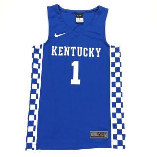 Kentucky Wildcats Nike Elite Boy’s Basketball Jersey Blue White • Youth Large