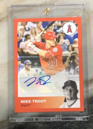 2019 Topps Reflection On Demand - Mike Trout Autographed Card 1b - A 3/5 Rare
