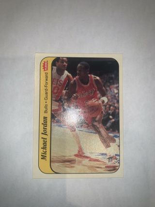 1986 - 1987 Fleer Stickers Michael Jordan Chicago Bulls 8 Basketball Rookie
