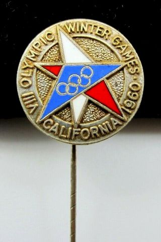 Viii Olympic Winter Games Squaw Valley,  California 1960 Badge Pin Stickpin