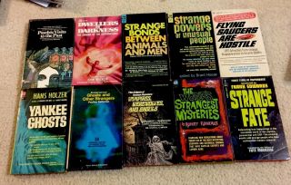 10 Vintage Occult,  Monsters.  Paranormal,  Ghosts,  Psychic,  Ufo,  Pb Books,  Steiger
