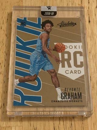 Devonte Graham Jersey Number Rookie Card 2018 - 19 Absolute 4/10 Gold Rare