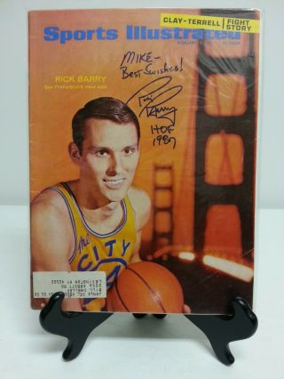 Rick Barry Signed Autographed Si Sports Illustrated 2 - 13 - 1967 0544 Warriors