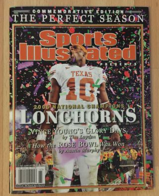 2005 Vince Young Texas Longhorns Ut Sports Illustrated Champions Commemorative