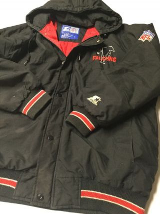 Vintage Atlanta Falcons Nfl Football Puffer Jacket Starter Size Large