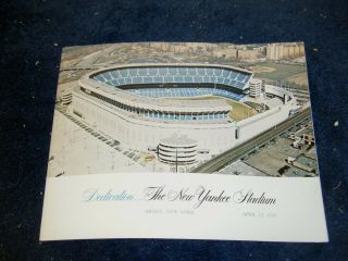 Souvenir Dedication Program For The Yankee Stadium April 13,  1976