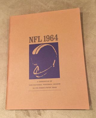 Nfl 1964 “a Chronicle Of The National Football League In It 