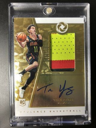 2018 Opulence Trae Young 3 Color Rpa 24/25 Rookie Patch Auto Hawks