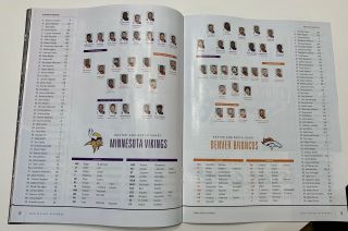Minnesota Vikings game program November 17 2019 Denver Broncos Kirk Cousins 2