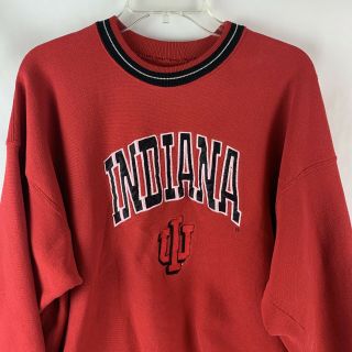 Vintage Indiana Hoosiers Iu Legends Athletic Red Black Sweatshirt Men’s Xxl 2xl