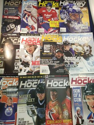 Complete Year - 2007 - Beckett Hockey Card Monthly - 12 Issues