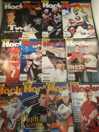 Complete Year - 2001 - Beckett Hockey Card Monthly - 12 Issues