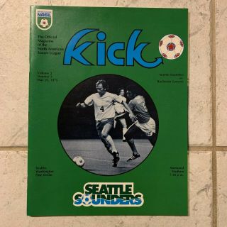1975 Nasl Soccer Program Seattle Sounders 2nd Year Vs Rochester Lancers May 25th